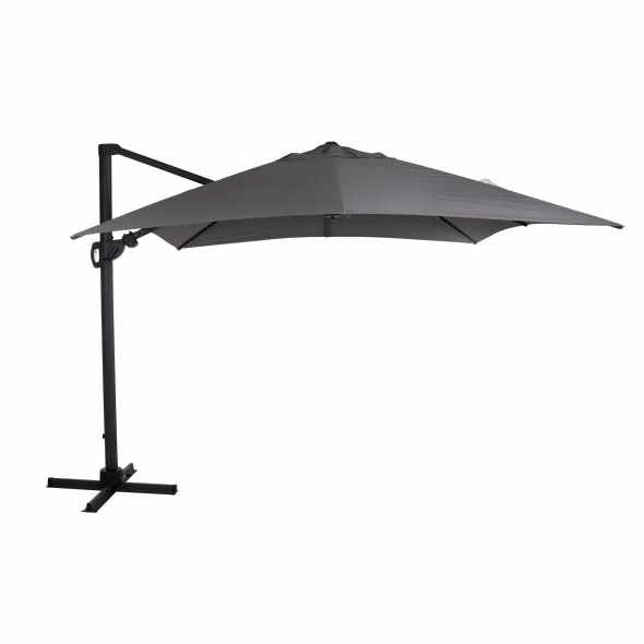 Varallo parasol Ø3,75m mørkegrå 