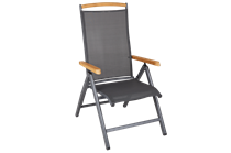 Andy pos.stol grå med teak 