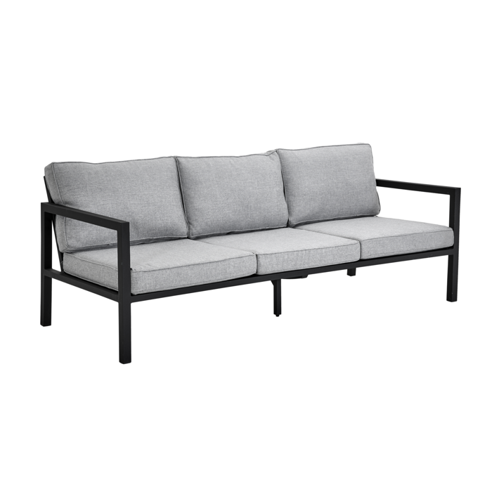 Belfort 3-pers. sofa sort lav ryg