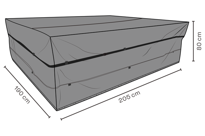 Cover havebord 190 x 205 cm