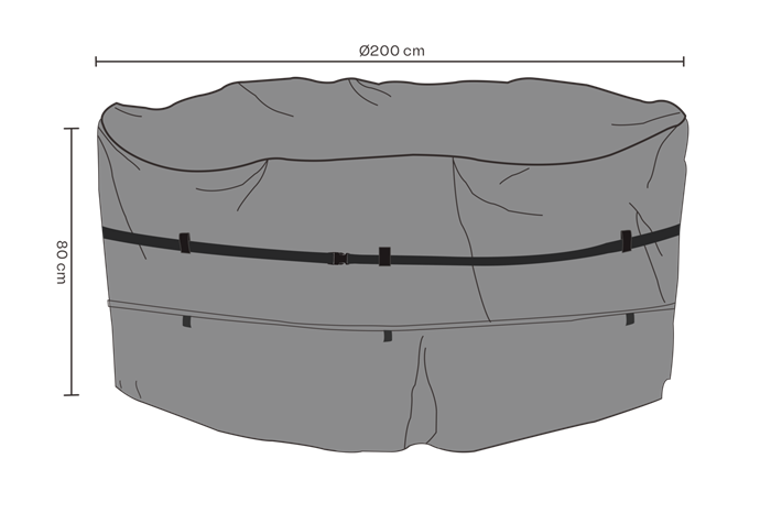 Cover rundt bord Ø2m