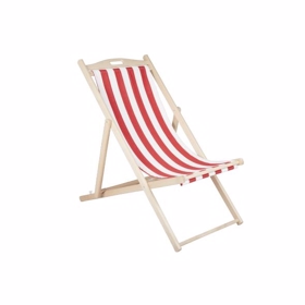 Dingla strandstol rød/hvid