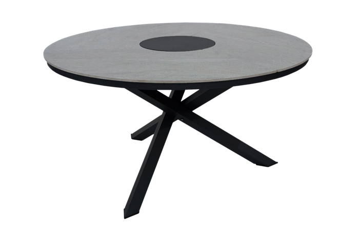 Kenora Antracit havebord Ø130cm 