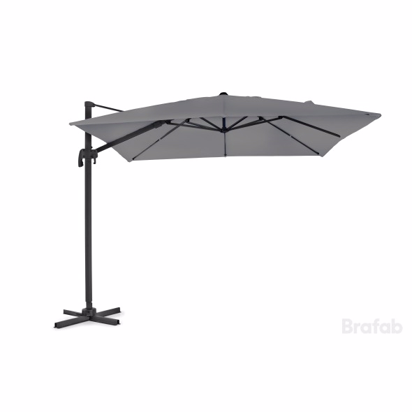Linz parasol 3x3m grå - Diverse > Haveparasol - Brafab - Enggården Havemøbler