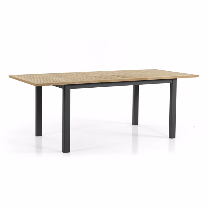 Billede af Lyon teak bord 152 / 210 cm sort - Havebord - Brafab - Enggården Havemøbler