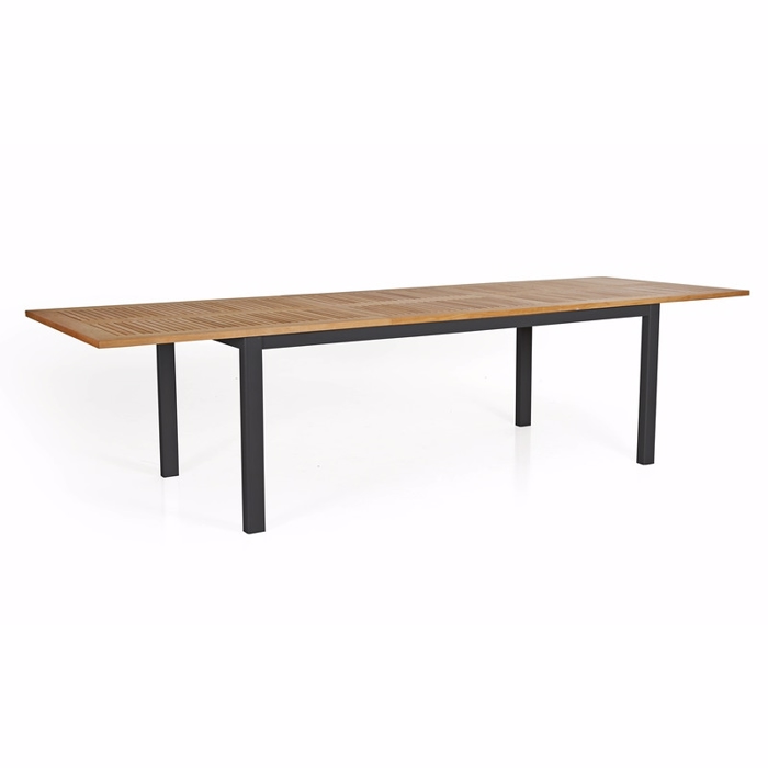 Lyon  teak bord 224 / 304 cm sort - Havebord - Brafab - Enggården Havemøbler