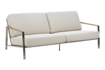 Naos Lounge sofa Stainless steel/ Dot Beige