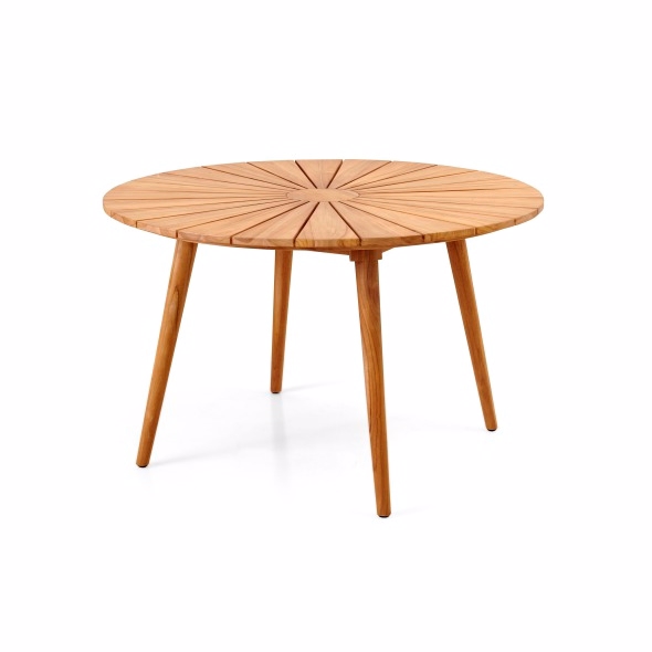 Parga havebord teak Ø120cm – Havebord – Brafab – Enggården Havemøbler