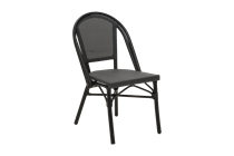 Parterre sort uden armlæn