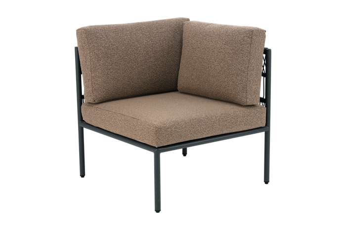 Reno Hjørnemodul Sort / Raw Peanut