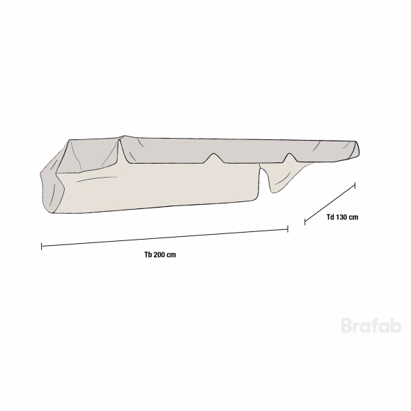 Beige tag - ekstra kraftigt  - Hængesofa - Brafab - Enggården Havemøbler