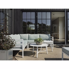 Weldon hjørnesofa hvid/grøn