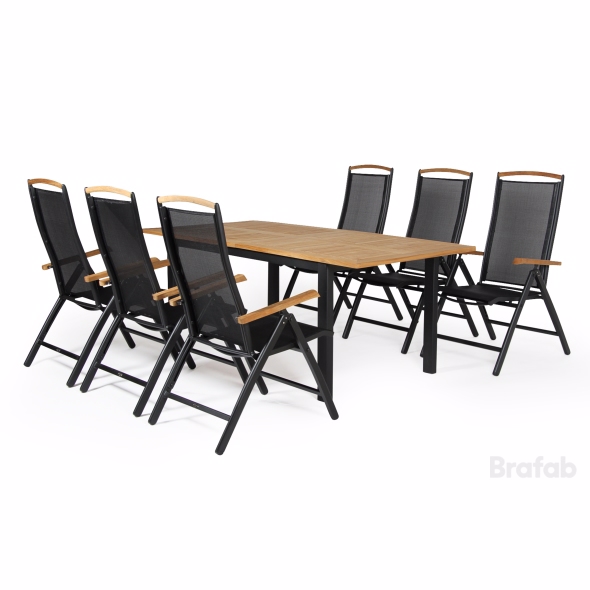 Lyon bord med Andy stole - Havemøbelsæt - Brafab - Enggården Havemøbler